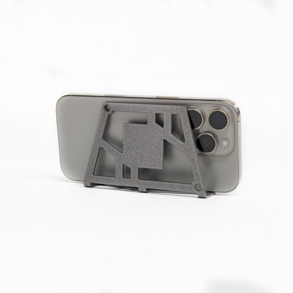 Grey Color Wall Mount For Mobile Backside and Placing Mobile