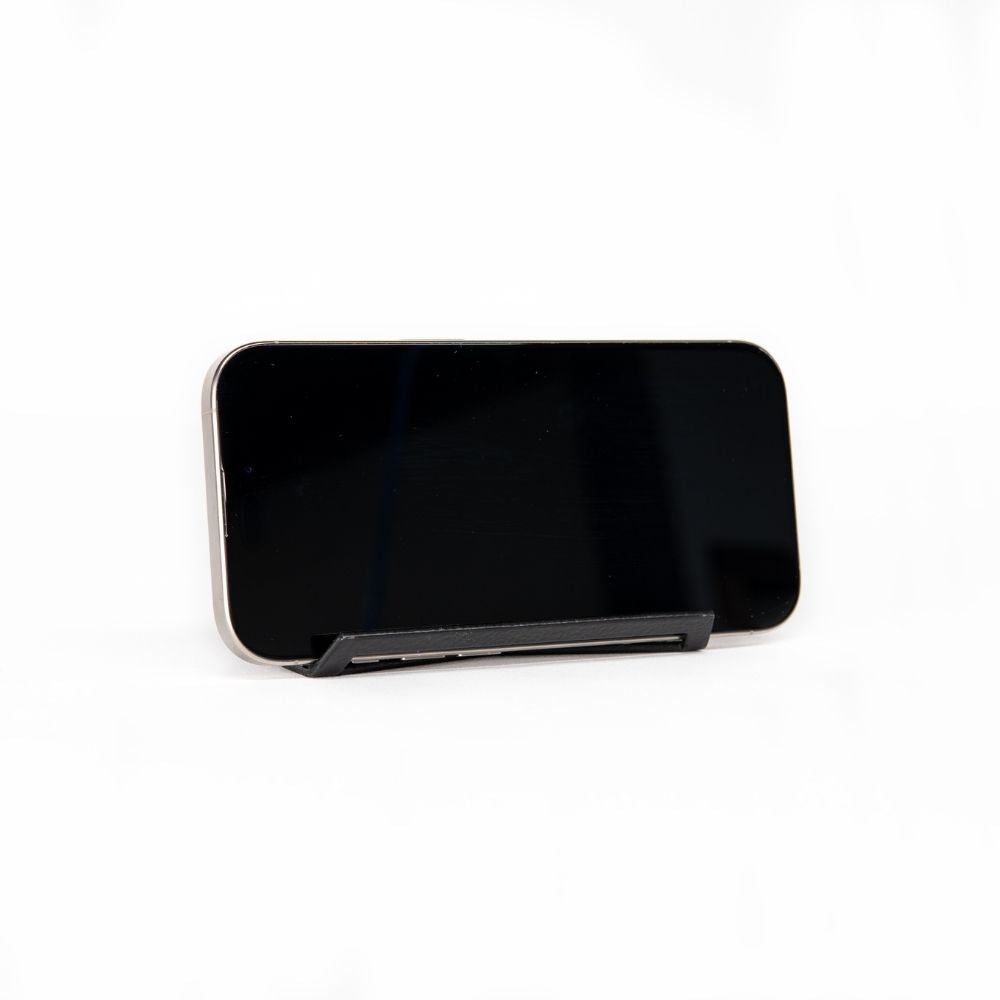 Front Placing Mobile On Metal Wall Mount Black Color