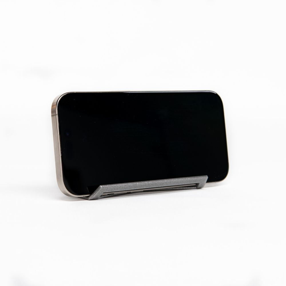 Front Placing Mobile On Metal Wall Mount Grey Color